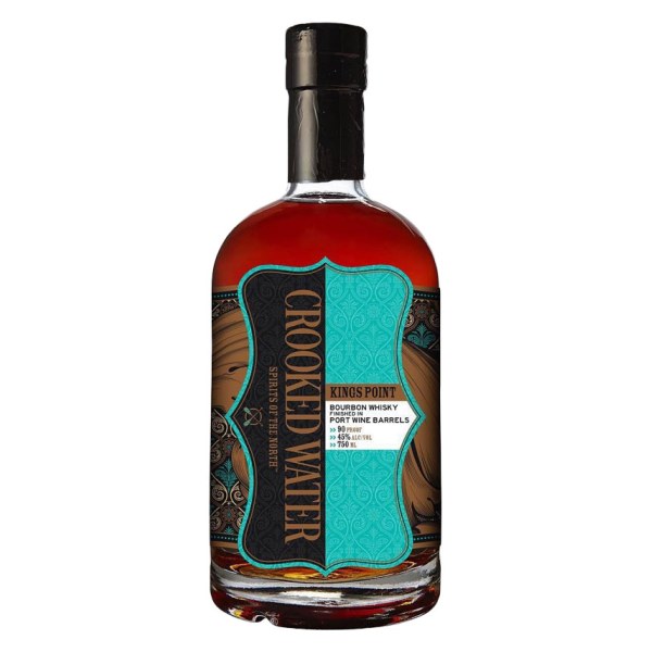 Crooked Water Kings Point Port Wine Barrel Finish Straight Bourbon Whisky